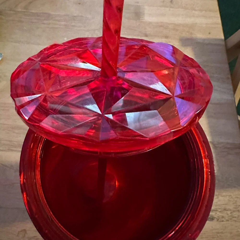 Starbucks Vibrant Red Glass Tumbler